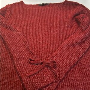 Love Tree Rich Red Crew Neck Sweater
